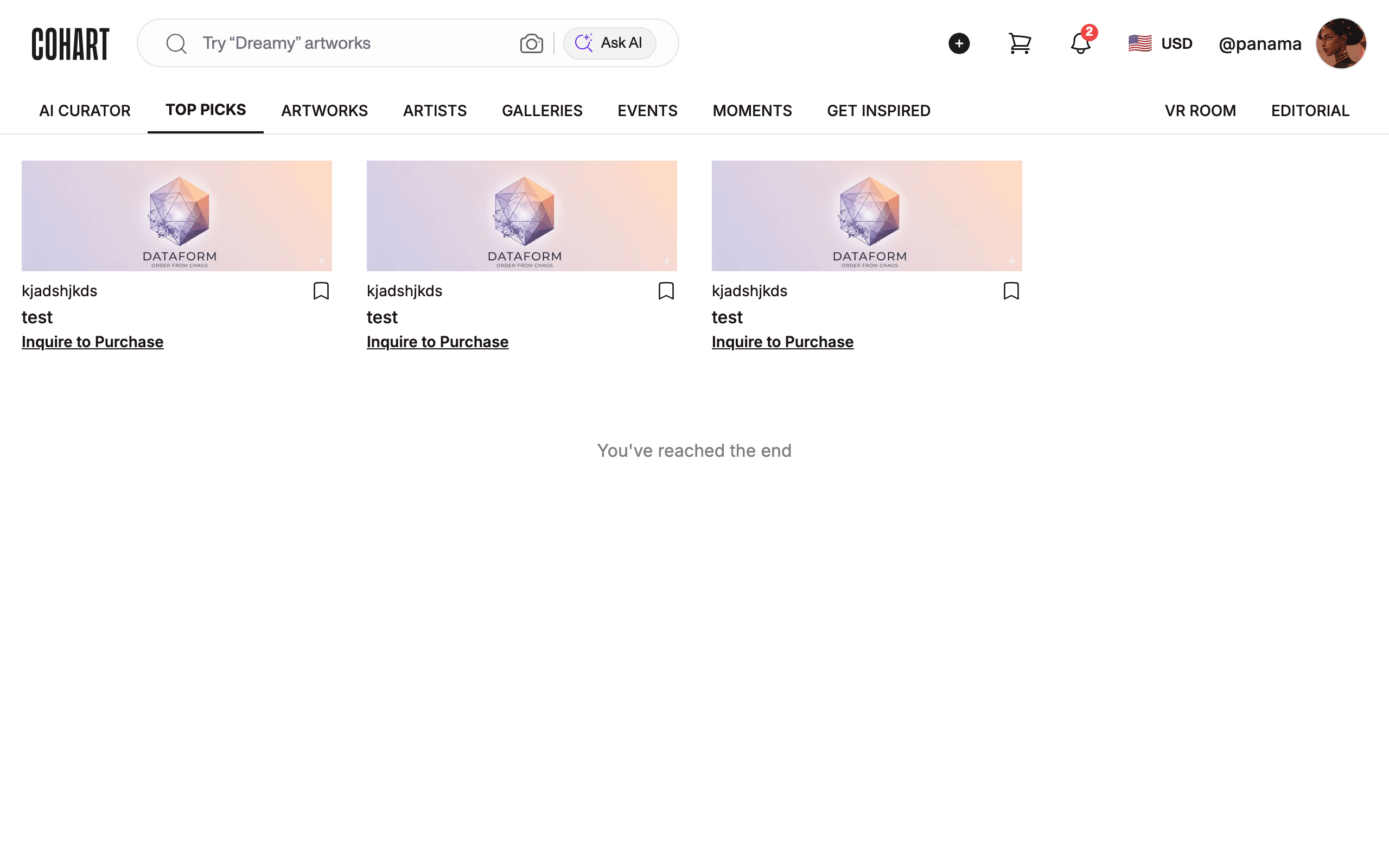 Browse TOP PICKS curated works