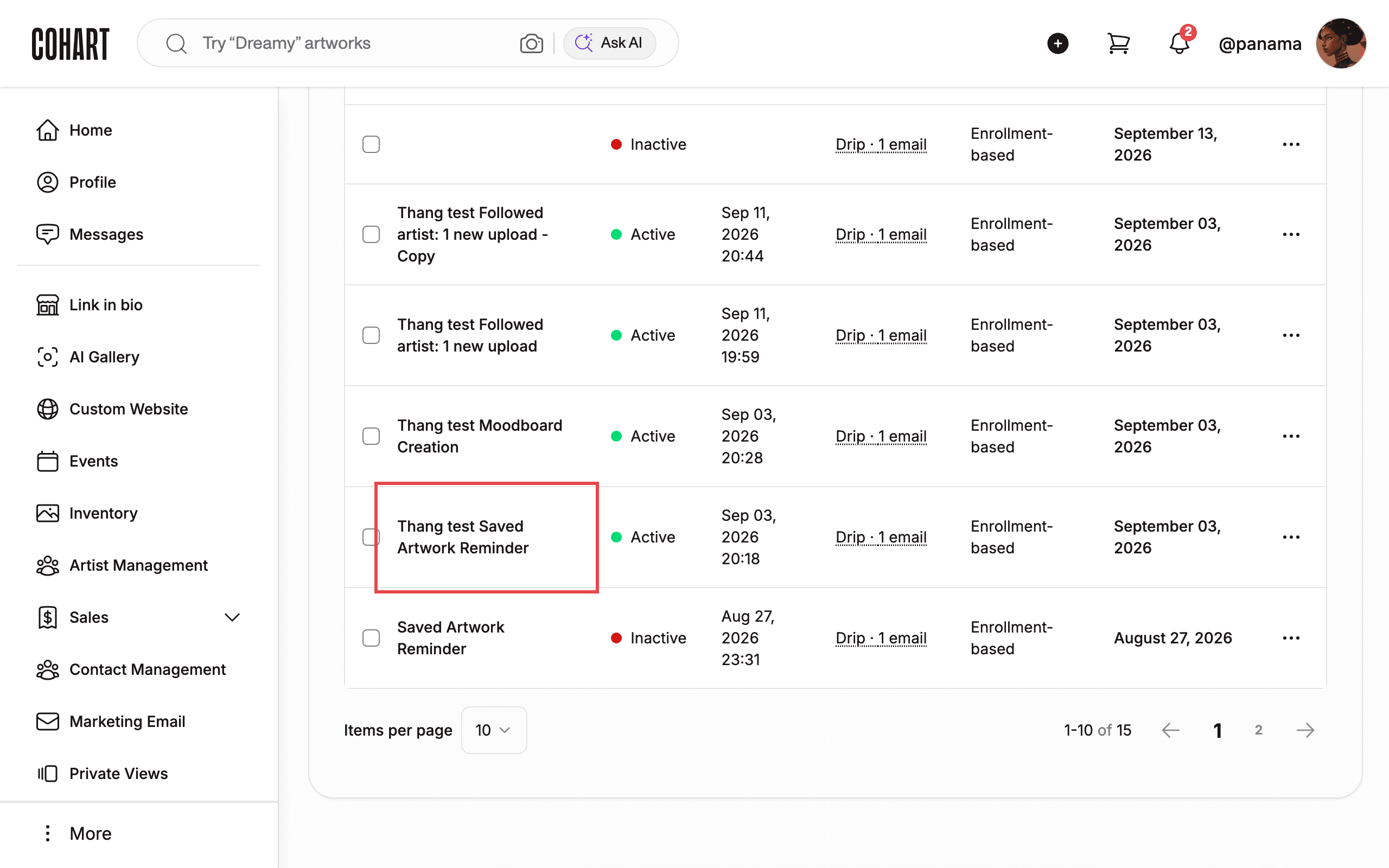 Open a campaign to review its details