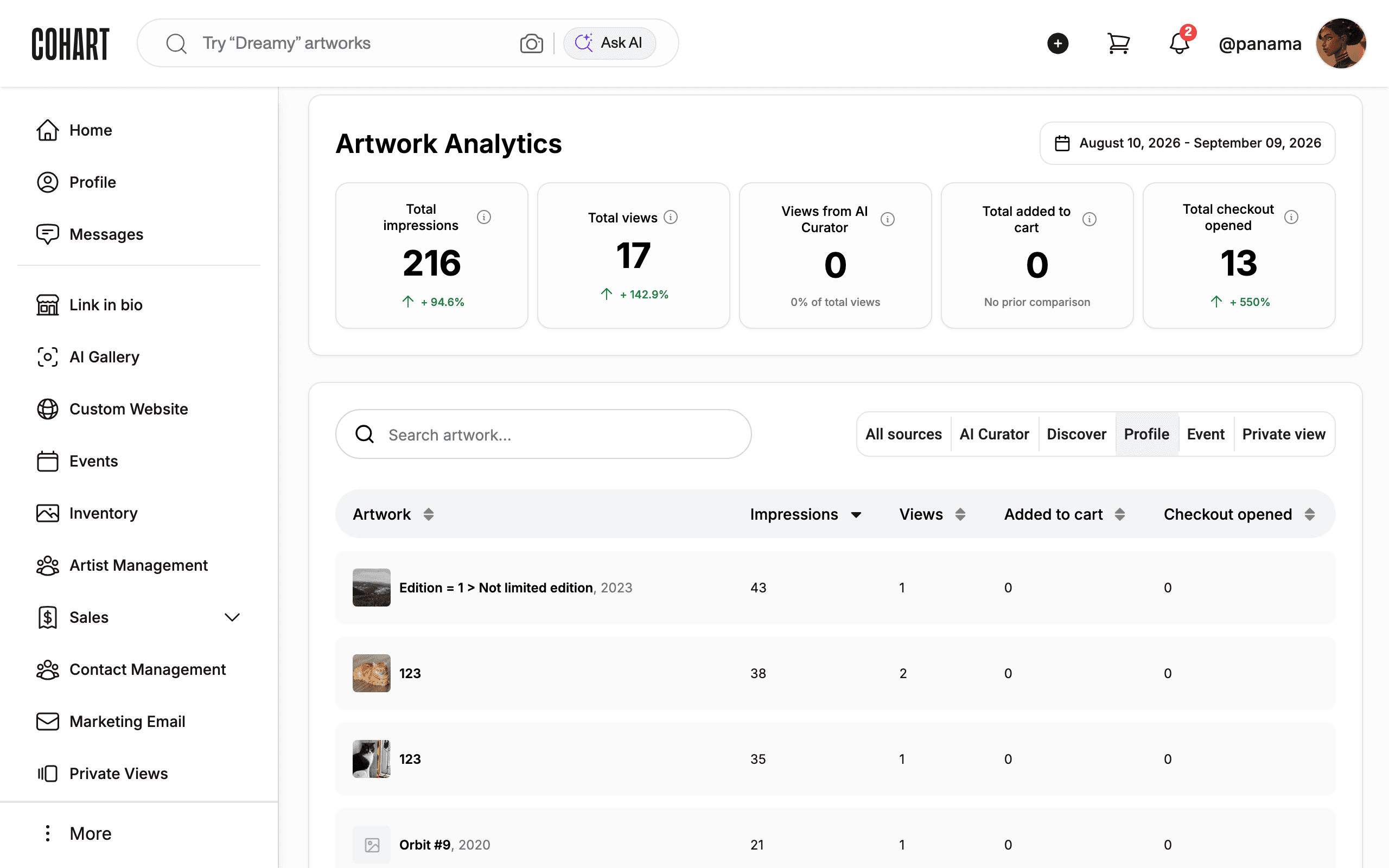 Filter by Profile source